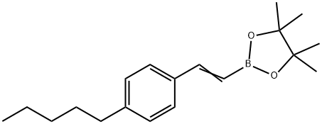 2-[2-(4-PENTYLPHENYL)VINYL]-4,4,5,5-TETRAMETHYL-1,3,2-DIOXABOROLANE Struktur