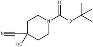 1-BOC-4-HYDROXY-PIPERIDINE-4-CARBONITRILE Struktur