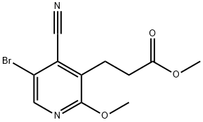 3-Pyridinepropanoic  acid,  5-bromo-4-cyano-2-methoxy-,  methyl  ester Struktur