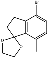 4-Bromo-7-methyl-1,1-(ethylenedioxo)-indane Struktur