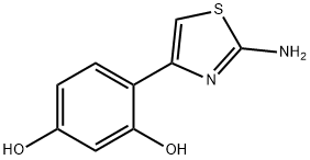 2-(2-Amino-thiazol-4-yl)- benzene-1,4-diol Struktur