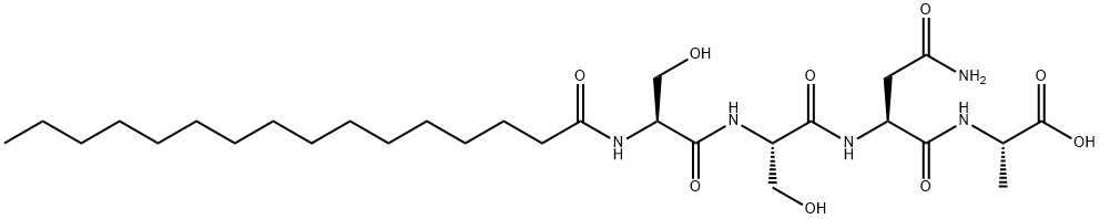 N-palmitoyl-seryl-seryl-asparaginyl-alanine Struktur