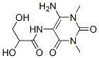 Propanamide,  N-(6-amino-1,2,3,4-tetrahydro-1,3-dimethyl-2,4-dioxo-5-pyrimidinyl)-2,3-dihydroxy- Struktur