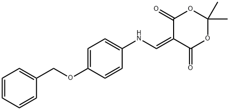 5-((4-(benzyloxy)phenylaMino)Methylene)-2,2-diMethyl-1,3-dioxane-4,6-dione Struktur