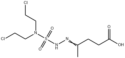 4-[2-[Bis(2-chloroethyl)sulfamoyl]hydrazono]pentanoic acid Struktur