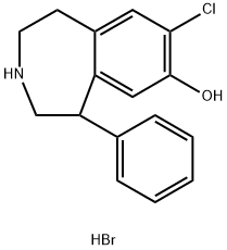 1H-3-Benzazepin-7-ol, 8-chloro-2,3,4,5-tetrahydro-5-phenyl-, hydrobrom ide Struktur