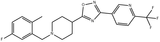 5-(5-[1-(5-FLUORO-2-METHYLBENZYL)PIPERIDIN-4-YL]-1,2,4-OXADIAZOL-3-YL)-2-(TRIFLUOROMETHYL)PYRIDINE Struktur