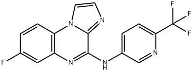 7-FLUORO-N-[6-(TRIFLUOROMETHYL)PYRIDIN-3-YL]IMIDAZO[1,2-A]QUINOXALIN-4-AMINE Struktur