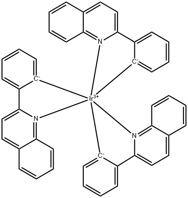 Tris(2-phenylquinoline)iridium(III) Struktur