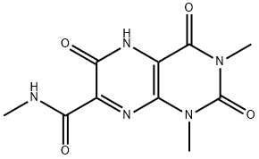 7-Pteridinecarboxamide,  1,2,3,4,5,6-hexahydro-N,1,3-trimethyl-2,4,6-trioxo- Struktur