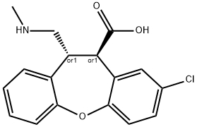 (10S,11S)-8-chloro-11-((MethylaMino)Methyl)-10,11-dihydrodibenzo[b,f]oxepine-10-carboxylic acid Struktur