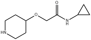 N-CYCLOPROPYL-2-(PIPERIDIN-4-YLOXY)ACETAMIDE Struktur