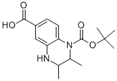 2,3-DIMETHYL-3,4-DIHYDRO-2H-QUINOXALINE-1,6-DICARBOXYLIC ACID 1-TERT-BUTYL ESTER Struktur