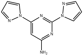 4-Pyrimidinamine, 2,6-di-1H-pyrazol-1-yl- Struktur