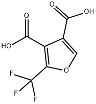 2-(trifluoromethyl)furan-3,4-dicarboxylic acid Struktur