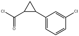 Cyclopropanecarbonyl chloride, 2-(m-chlorophenyl)- (7CI) Struktur