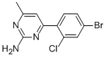 4-METHYL-6-(2-CHLORO-4-BROMOPHENYL)PYRIMIDIN-2-AMINE Struktur