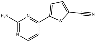 5-(2-AMINOPYRIMIDIN-4-YL)THIOPHENE-2-CARBONITRILE Struktur