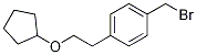 1-(broMoMethyl)-4-[2-(cyclopentyloxy)ethyl]benzene Struktur