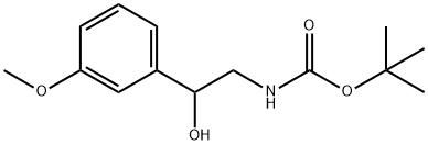 [2-HYDROXY-2-(3-METHOXYPHENYL)ETHYL]-CARBAMIC ACID 1,1-DIMETHYLETHYL ESTER Struktur