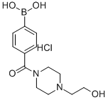 4-(4-(2-HYDROXYETHYL)PIPERAZINE-1-CARBONYL)PHENYLBORONIC ACID Struktur