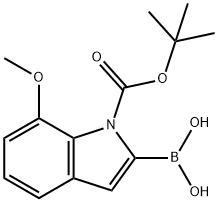 1-(TERT-BUTOXYCARBONYL)-7-METHOXY-1H-INDOL-2-YLBORONIC ACID price.