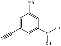 3-AMINO-5-CYANOPHENYLBORONIC ACID Struktur