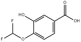 4-(difluoroMethoxy)-3-hydroxybenzoic acid Struktur