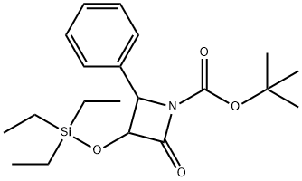 1-Azetidinecarboxylic acid, 2-oxo-4-phenyl-3-[(triethylsilyl)oxy]-, 1,1-dimethylethyl ester Struktur