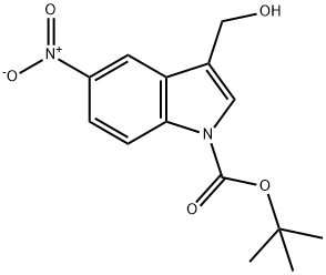 3-HYDROXYMETHYL-5-NITROINDOLE-1-CARBOXYLIC ACID TERT-BUTYL ESTER Struktur