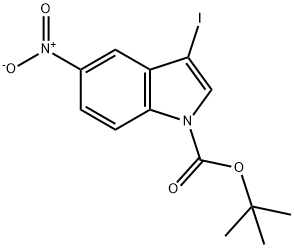 3-IODO-5-NITROINDOLE-1-CARBOXYLIC ACID TERT-BUTYL ESTER Struktur