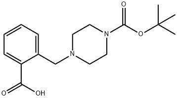 2-(4-N-Boc-Piperazin-1-yl)methylbenzoic acid Struktur