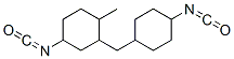 4-isocyanato-2-[(4-isocyanatocyclohexyl)methyl]-1-methylcyclohexane Struktur