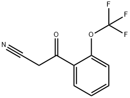 3-Oxo-3-[2-(trifluoromethoxy)phenyl]propanenitrile, 3-Oxo-3-[2-(trifluoromethoxy)phenyl]propionitrile Struktur