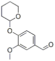 3-methoxy-4-[(tetrahydro-2H-pyran-2-yl)oxy]benzaldehyde Struktur