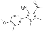 1-[4-amino-5-(4-methoxy-3-methyl-phenyl)-2-methyl-1H-pyrrol-3-yl]ethan one Struktur