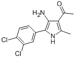 1-[4-amino-5-(3,4-dichlorophenyl)-2-methyl-1H-pyrrol-3-yl]ethanone Struktur