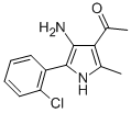 1-[4-amino-5-(2-chlorophenyl)-2-methyl-1H-pyrrol-3-yl]ethanone Struktur