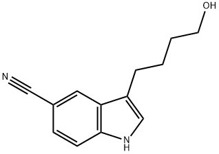 1H-Indole-5-carbonitrile, 3-(4-hydroxybutyl)- Struktur