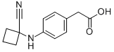 2-(4-(1-CYANOCYCLOBUTYLAMINO) PHENYL)ACETIC ACID Structure