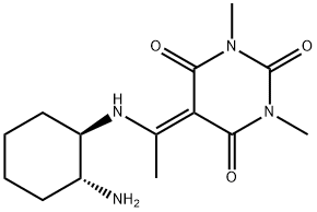 5-[1-[[(1R,2R)-2-aMinocyclohexyl]aMino]ethylidene]-1,3-diMethyl-2,4,6(1H,3H,5H)-PyriMidinetrione Struktur