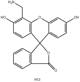 4'-(Aminomethyl)fluoresceinehydrochloride Struktur