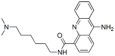 9-Amino-N-(6-(dimethylamino)hexyl)-4-acridinecarboxamide Struktur