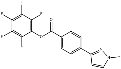 Pentafluorophenyl 4-(1-methyl-1H-pyrazol-3-yl)benzoate Struktur