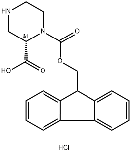 (S)-Piperazine-2-carboxylic acid, N1-FMOC protected hydrochloride hemihydrate 97% Struktur