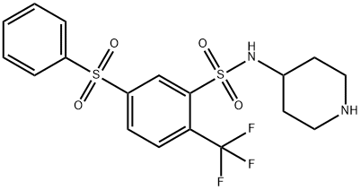 BenzenesulfonaMide, 5-(phenylsulfonyl)-N-4-piperidinyl-2-(trifluoroMethyl)- Struktur