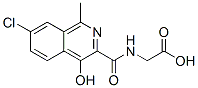 Glycine,  N-[(7-chloro-4-hydroxy-1-methyl-3-isoquinolinyl)carbonyl]- Struktur