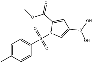 5-(Methoxycarbonyl)-1-tosyl-1H-pyrrol-3-yl-3-boronic acid Struktur