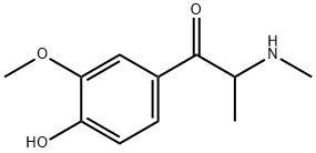 4-Hydroxy-3-methoxymethcathinone Struktur