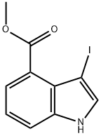 1H-Indole-4-carboxylicacid,3-iodo-,Methylester Struktur